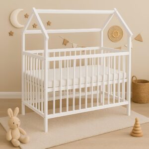 Hausbett 60x120 cm weiß