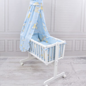 Wiegenset Nachtland blau 6-tlg. für Babywiege