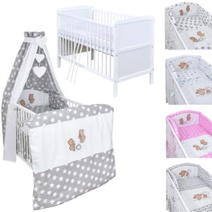 Komplettbett Natalie weiß Stickerei