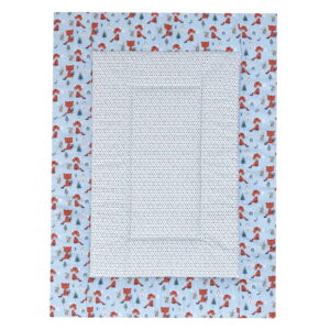 Krabbeldecke Fuchs blau 100x135 cm