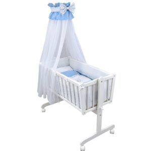 Wiegenset Teddy blau Musselin