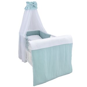 Bettset 4-tlg Musselin Waffelpique mint