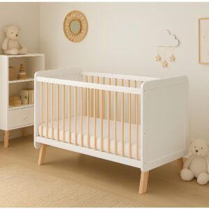 Babybett Lou 2in1 weiß Kiefer 60x120 cm c