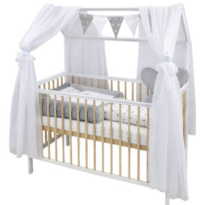 babybett hausbett komplett weiß kiefer Super Star