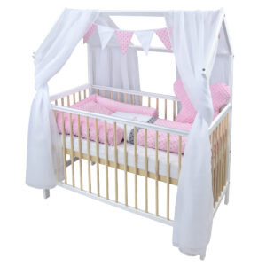 babybett hausbett komplett weiß kiefer Princess Stars