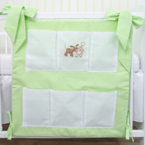 Babybett Organizer Betttasche Esel grün