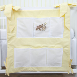 Babybett Organizer Betttasche Esel gelb