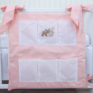 Babybett Organizer Betttasche Esel apricot