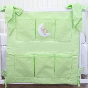 Babybett Organizer Betttasche Teddy Mond grün