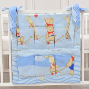 Babybett Organizer Betttasche Ballon blau