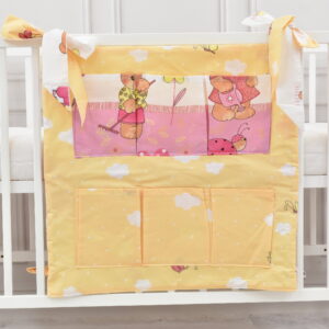 Babybett Organizer Betttasche Gärtner rosa