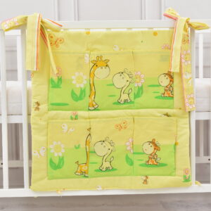 Babybett Organizer Betttasche Giraffe gelb