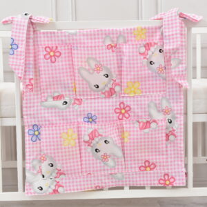 Babybett Organizer Betttasche Hase Rosa Karro