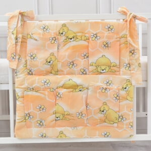 Babybett Organizer Betttasche Honigbär orange