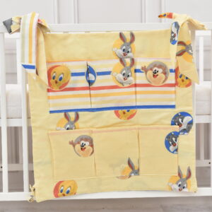 Babybett Organizer Betttasche Looney Friends gelb
