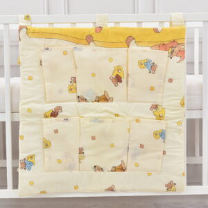 Babybett Organizer Betttasche Maus gelb