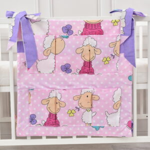 Babybett Organizer Betttasche Schaf lila