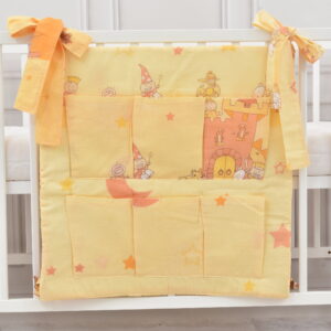 Babybett Organizer Betttasche Schloss orange