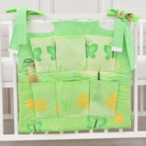 Babybett Organizer Betttasche Schmetterling grün