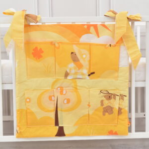 Babybett Organizer Betttasche Schmetterling orange