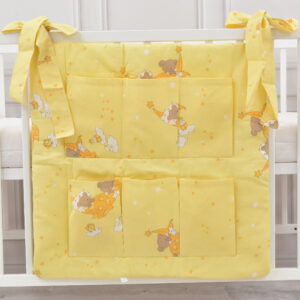 Babybett Organizer Betttasche Teddy Hängematte gelb