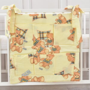 Babybett Organizer Betttasche Teddy Jeans