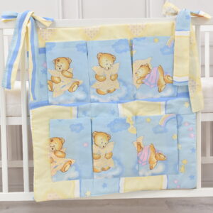 Babybett Organizer Betttasche Traumbär blau