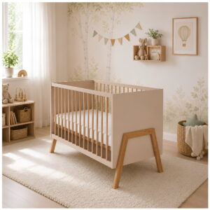 Babybett Juna 2in1 Kaschmir-Beige Eiche 60x120 cm