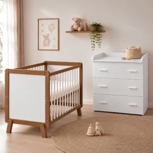 Babyzimmer Set Lou Weiß Eiche