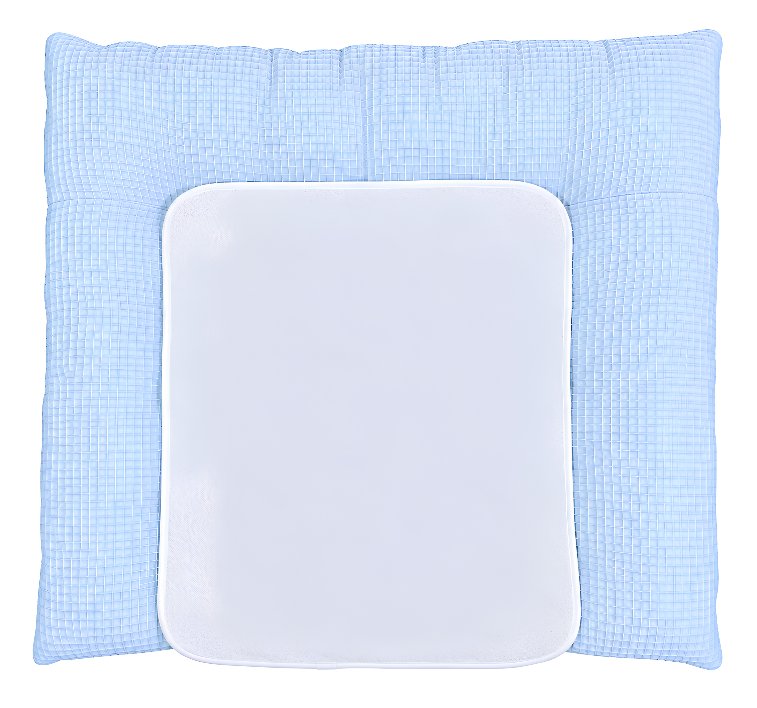 Wickelauflage 70x75 cm Waffelpique blau