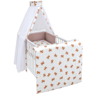 Bettset 4-tlg Kleine Teddys weiß